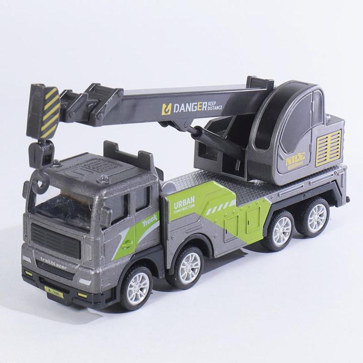 【Lejia】12 Styles Alloy Diecast Simulation Engineering Model Toys Crane Bulldozer Excavator Forklift Vehicles Educational