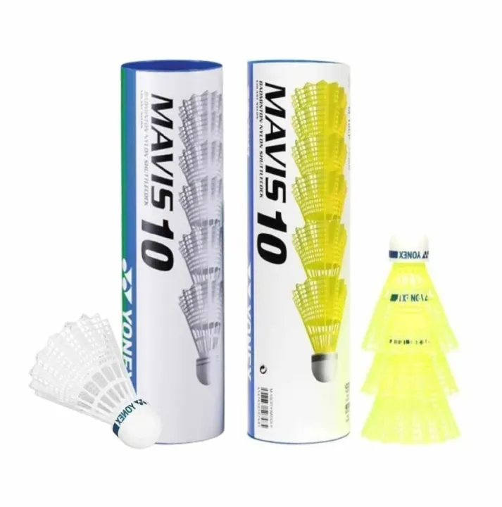 Yonex%20Badminton%20Mavis%2010%20Shuttlecock%20White/Yellow%20Feather:%20Enjoy%20Your%20Badminton%20Games%20With%20These%20Yonex%20Mavis%2010%20Shuttlecocks,%20Featuring%20White%20And%20Yellow%20Feathers%20In%20A%20Box%20Of%206%20Pieces.%20-%20Image%204