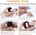 1/2/3PCS 20D Curved Edge Screen protector Glass For Samsung galaxy Watch Active 2 4 40mm 44mm Protective Tempered Glass Film.