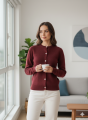 PBD Fabrics Front Button Closer Cardigan Sweater for Woman.. 