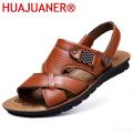 Big Size 48 Men Leather Sandals Summer Classic Men Shoes Slippers Soft Sandals Men Roman Comfortable Outdoor Walking Footwear BunnyGarden. 