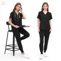 Womens Uniform Scrub Set Nurse Top and Joggers Pants Breathable Workwear. 