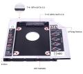 Universal Caddy 9.5mm SATA to SATA 2nd SSD HDD Hard Drive Caddy (Comparable Fit: 9mm) Support All Brand Laptop.