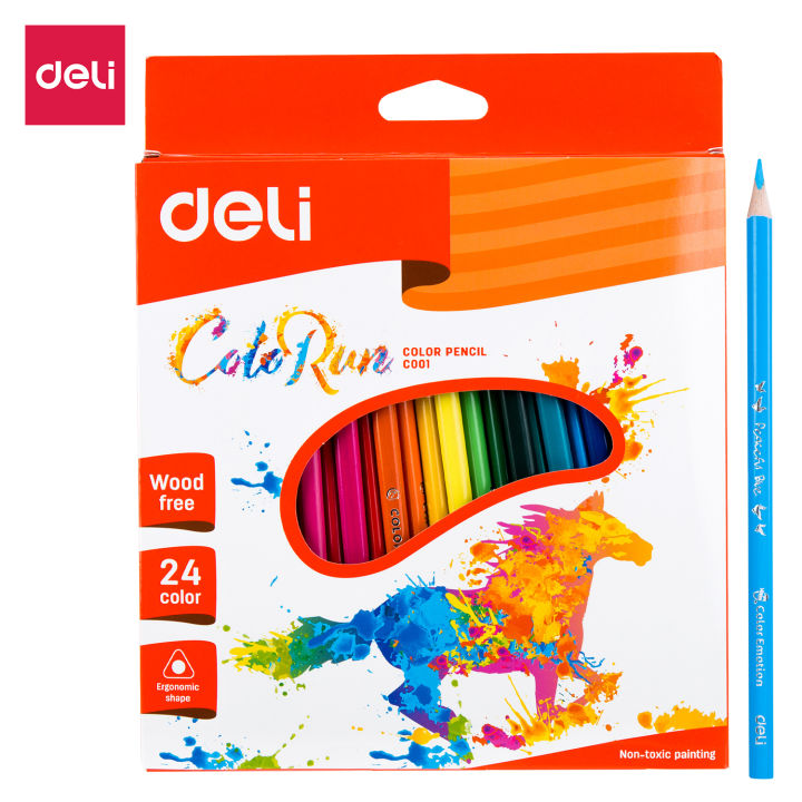 Deli EC00120 Color Pencil - 24 Colors