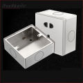Type 86 Stainless Steel Box Surface Mount Wall Switch Socket Junction Box 25 Mm. 