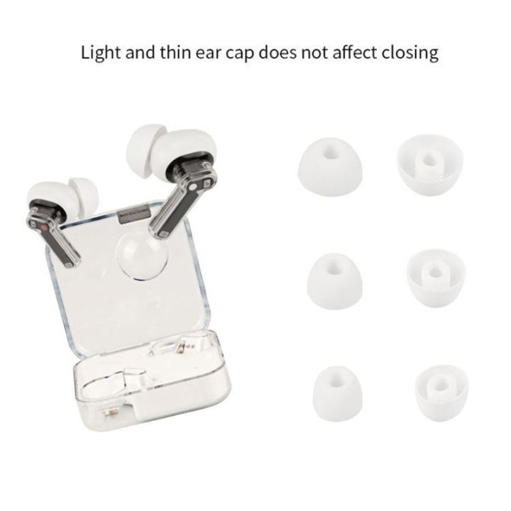 Anti Slip Waterproof Replace Earplug Ear Tips Pad Set Silicone In-Ear Earphone Earbuds Cover Cap For Nothing Ear 2 1
