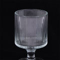 Creative Striped Glass Ball High Feet Glas  Glasses Goblet Vintage Drinking Cup Vintage Coffee Juice  s Cup. 
