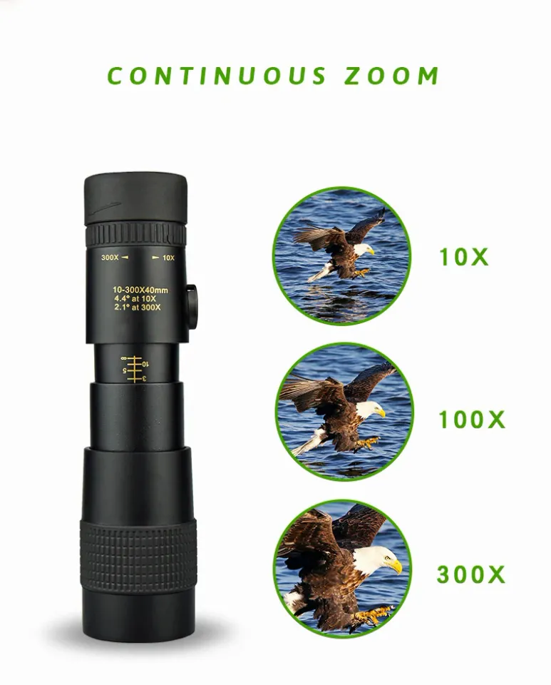 Zoom Monocular Telescope High Power 10-300x40mm HD Upgrade