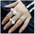 Indispensable -Korean Pearl Ring Female Fashion Opening Adjustable Size Wild Simple Personality Ring Jewelry- Innovative.