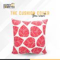 Cotton Cushion Cover, Red & White, (18"x18"), 1 Pcs. 