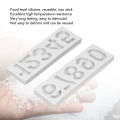 Silicone Fondant Mould 0-9 Number Mould Easy To Demould Versatile High Temperature Resistant Soft Reusable for Candle Making for Beginner. 