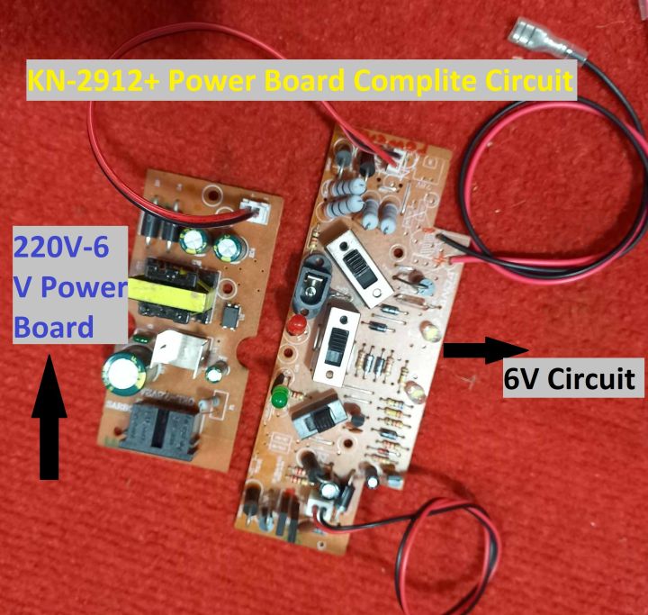 KN-2912  Charger FAN Circuit With Power Board DC 6V Light Fan Charger Circuit Charging Control Fan Circuit Board For AC DC Charger Fans