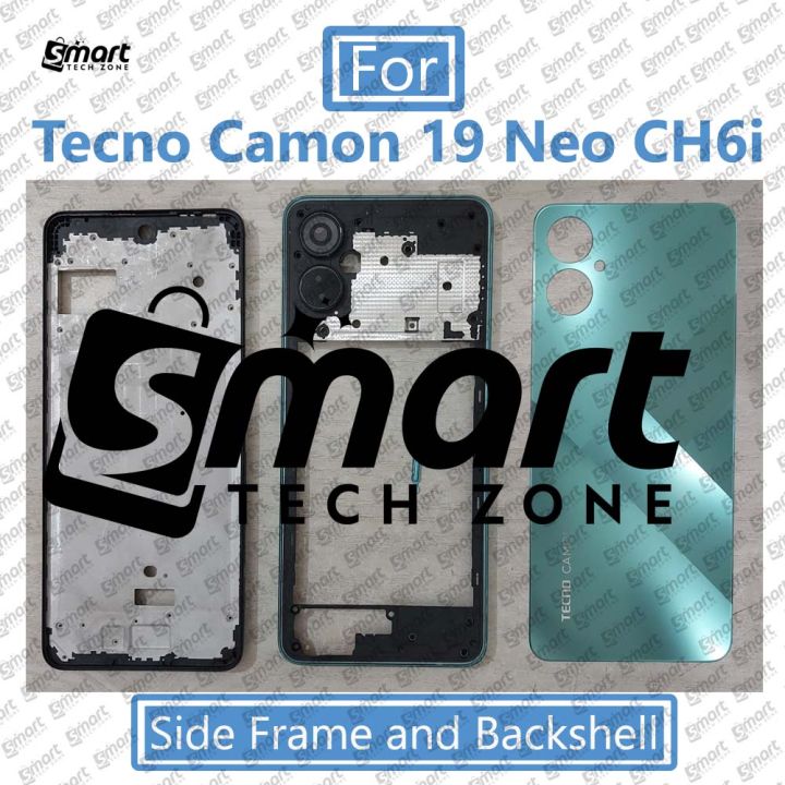For Tecno Camon 19 Neo CH6i Full Body Housing (Back Panel + Side Frame + Lcd Frame) Repair Parts Casing