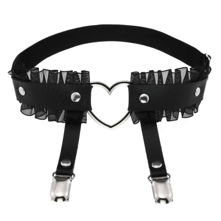 Lace%20Leg%20Garter%20Elastic%20Rock%20Heart%20Leg%20Harness%20For%20Women%20Girls%20Black%20Goth%20Thigh%20Garter%20Belt%20Kawaii%20Fashion%20Accessories%20-%20Image%206
