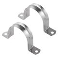 2 Stainless Steel U-shaped Pipe Clamps, Half Pipe for Pipe Fittings Pipe Clamp -80mm.