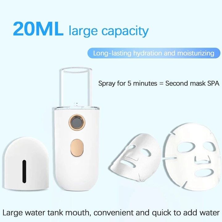 （NEW）Portable Facial Steamer, Mini USB Facial Humidifier, Facial Sprayer, Handy Face Steamer Mist Spray Machine