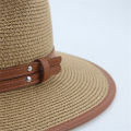 Men Wide Brim UV Protection Summer Sun Hat Panama Hats Straw. 