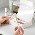 Vanity Mirror Desktop Organizer Box Cosmetics Storage Box for Desk Hotel. 