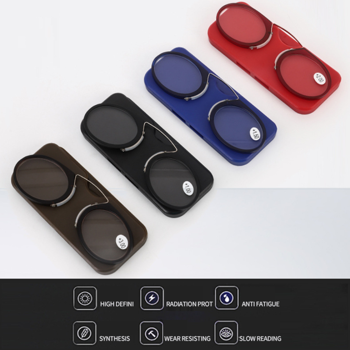 Clip-on%20Reading%20Glasses%20Reading%20Glasses%20With%20Case%20Presbyopic%20Glasses%20Portable%20Reading%20Glasses%20Nose%20Bridge%20Reading%20Glasses%20-%20Image%203