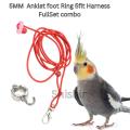 cockatil Bird harness & leg ring set. 