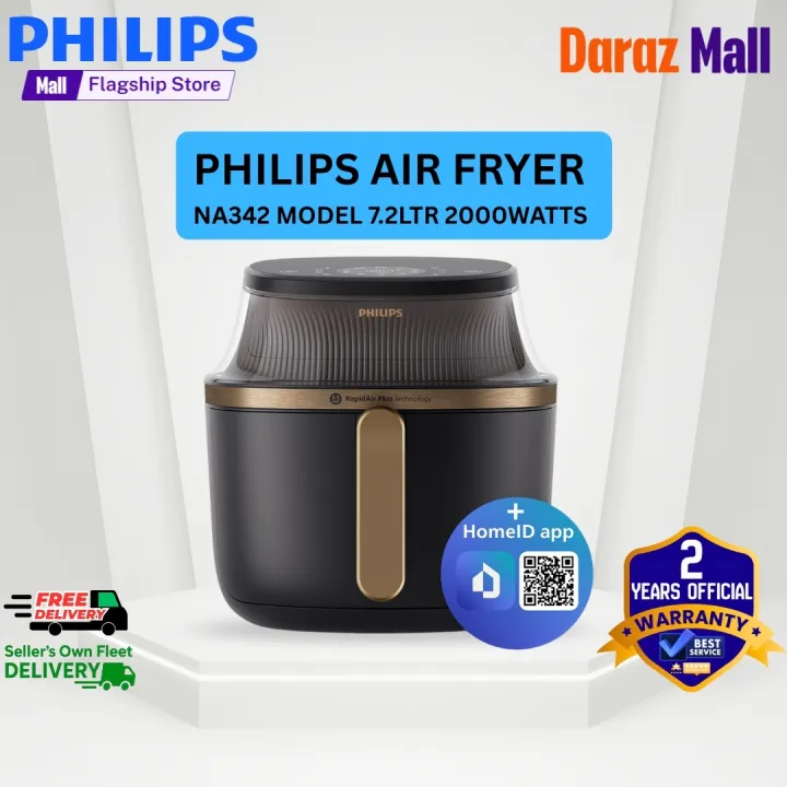 Philips%20Airfryer%20NA342%20Rapid-Air%20Plus%20Technology%203000%20Series%207.2L,%20Cooking%20Window,%2016-in-1%20Air-fryer,%20Fat%20Removal,%20Easy%20to%20Clean,%20Black%20Body/Copper%20Handle%20-%20Image%202