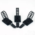 20Pcs Black Sticky Adjustable Wire Ties Cable Clips Clamp Plastic Self Adhesive Cable Ties Fix Holder Clips. 