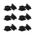 XHHDQES 600Pcs 1 Inch Square Tube End Cap Plastic Plugs Tube End Caps Post Pipe Cap Cover Tubing Insert Chair Glide Plugs. 