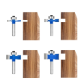 4pcs Router Bits 1/4 Shank with 6 Bearings Set. 