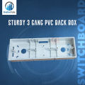 Sturdy 3 Gang PVC Back Box for Gang Switches and Sockets - Perfect Fit for Electrical Gang Switch and Gang Socket Installations. 