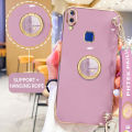 AnDyH Phone Case for Vivo Y95 Y93 Y91 Y91i 1807 1816 1817 1811 Original Casing with Clock Standand Lanyard. 