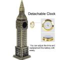 London's Big Ben Clock Tower Showpiece with a Watch Antique bronze a statue of London landmark model figure Home Office Decore.