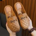 Heelless Lazybones' Shoes Women's Summer Wear Fashionable All-Matching Internet CelebrityinsCasual Non-Slip Closed Toe Half Slippers Women's Sandals.