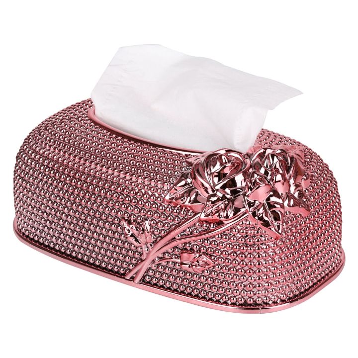 Rose%20Tissue%20Box%20Cover%20-%20Rectangular%20Tissue%20Box%20Holder%20Facial%20Napkin%20Dryer%20Sheet%20Dispenser%20for%20Bathroom%20Kitchen%20Countertop,%20Pink%20-%20Image%204