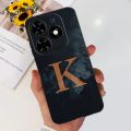 For Tecno Spark Go 2024 Case BG6 Luxury 26 Letters Cover Soft Silicone Phone Case For Tecno Spark Go 2024 Back Cover Full Bumper.