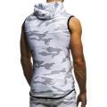 Men's Hoodies vest Summer Men Gym Fitness  Mesh Hoodies Zip Up Sleeveless Hooded TaTop Sweatshirt Spring Fashion. 