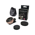 Phone Camera Lens 0.45X Ultra Wide Angle + 12.5X Macro Lens Universal Clip-on Camera Lens for Most Smartphones Rose Gold. 