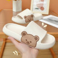 Sandals women's home summer thick-soled indoor non-slip cute cartoon bear soft-soled slippers wholesale outdoor wear men's summer. 