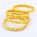 Luxury Dubai 24K Gold Color Bangles For Women Indian African Bracelets Charm Wedding Ethiopian Arabic Hand Jewelry Party Gifts.