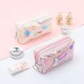 Star Pencil Case Glitter Large Capacity Pencilcase Pen Makeup Case Supplies Pencil Bag School Box Pencil Pouch Stationery.