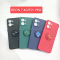 【Solo Yolo】Applicable Brand OPPO Model A96-4G Lens All-Inclusive Ring Bracket Phone Case Solid Color Oil Injection Skin Feeling. 