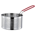 Frying Basket Stainless Steel Pasta Basket Long Handle Basket Round Food Filter Basket Kitchen Utensilsdiameterabout16cm.