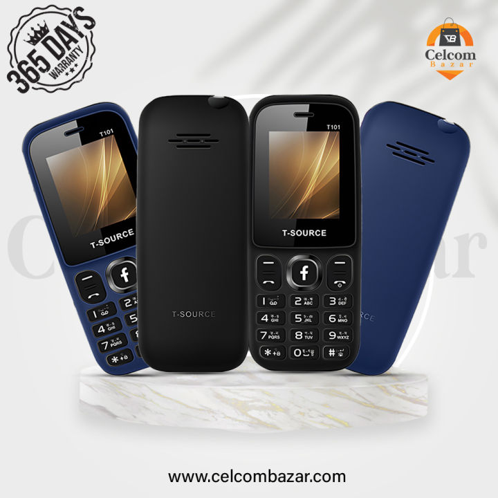 T-SOURCE T101 Classic Feature Phone with Bluetooth & Multimedia Support - New