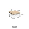 PET Plastic Food Sealed Storage Box with Bamboo Lid Coffee Beans Kitchen Storage Containers Kitchen Container Organizer.
