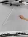 Clear Kitchen Backsplash Wallpaper Oil Proof Wall Stickers Protector Heat Resistant Self-Adhesive Backsplash Sticker for Kitchen. 