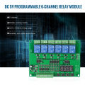 KOGEEK DC 5V Programmable 6-Channel Relay Module Timing Cycle Time Dela-y Relay Module Control Switch with 0.01s-999min Timing Range. 