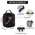 【NEW】 Japanese Sakura Cherry Blossoms Tree Insulated Lunch Bag Reusable Lunch Box For Work Picnic Beach Leakproof Cooler Bento Tote.