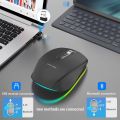 Bluetooth 5.0 Wireless Mouse Rechargeable Silent Multi Arc Touch Mice Ultra-thin Magic Mouse For Laptop Ipad Mac PC Macbook. 