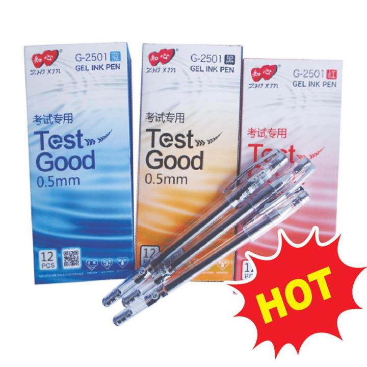 Test Good Gel Ink Pen - 0.5Mm - 12Pc Box (Black/Red/Blue) - Pen