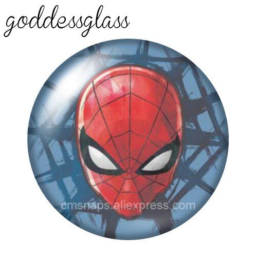 Disney%20Spider%20man%20Marvel%20Avengers%20Hero%2010pcs%2012mm/18mm/20mm/25mm%20Round%20photo%20glass%20cabochon%20flat%20back%20Necklace%20Making%20findings%20-%20Image%202