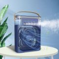 Air Cooler Fan 3 in 1 Mini Portable Fan Humidifier with 7 Colors LED Light Air Cooler 600ml Water Tank Air Cooling Fan by dreamy deals..
